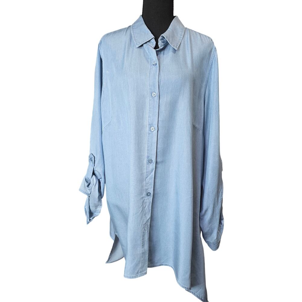 Zac & Rachel Light Blue Button Down Shirt Sz XL
